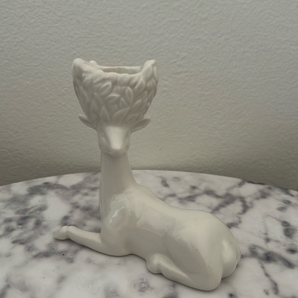 Deer Winter White Creature Candle Holder - Picture 6 of 11